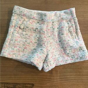 SOLD on cp - Janie and Jack Tweed Shorts - Cream, Pink, Green - 3t